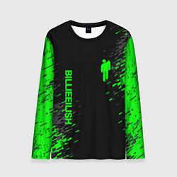 Мужской лонгслив Билли Айлиш зелёная краска