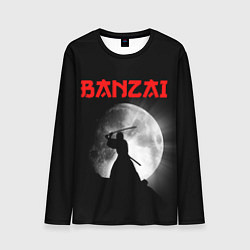 Лонгслив мужской Banzai - самурай, цвет: 3D-принт