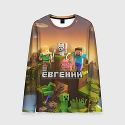 Лонгслив мужской Евгений Minecraft, цвет: 3D-принт