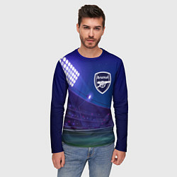Лонгслив мужской Arsenal ночное поле, цвет: 3D-принт — фото 2