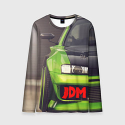 Лонгслив мужской JDM машина зеленая тюнингованная, цвет: 3D-принт
