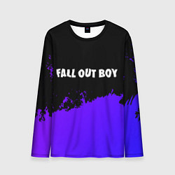 Мужской лонгслив Fall Out Boy purple grunge