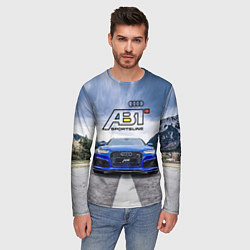 Лонгслив мужской Audi ABT - sportsline на трассе, цвет: 3D-принт — фото 2
