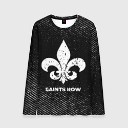 Лонгслив мужской Saints Row с потертостями на темном фоне, цвет: 3D-принт
