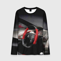 Лонгслив мужской Ситроен - салон - Steering wheel, цвет: 3D-принт