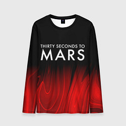 Лонгслив мужской Thirty Seconds to Mars red plasma, цвет: 3D-принт