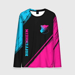 Мужской лонгслив Hoffenheim - neon gradient: надпись, символ