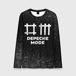 Лонгслив мужской Depeche Mode с потертостями на темном фоне, цвет: 3D-принт