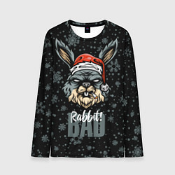 Лонгслив мужской Santa Rabbit Bad Santa, цвет: 3D-принт