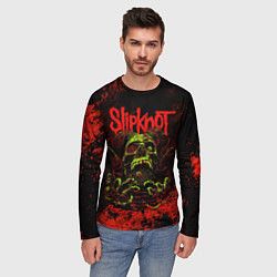 Лонгслив мужской Slipknot череп, цвет: 3D-принт — фото 2