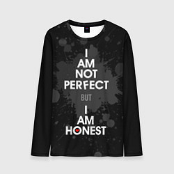 Мужской лонгслив I am not perfect, but I am honest