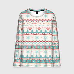 Лонгслив мужской Новогодний свитер, но без оленей, цвет: 3D-принт