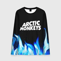Лонгслив мужской Arctic Monkeys blue fire, цвет: 3D-принт