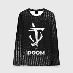 Лонгслив мужской Doom с потертостями на темном фоне, цвет: 3D-принт