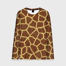 Лонгслив мужской Текстура жирафа, цвет: 3D-принт