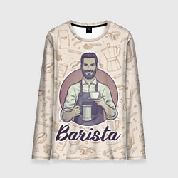 Лонгслив мужской Бариста, цвет: 3D-принт
