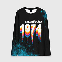 Лонгслив мужской Made in 1974: liquid art, цвет: 3D-принт