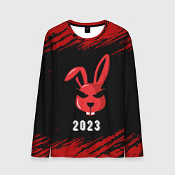 Лонгслив мужской 2023 Кролик суровый, цвет: 3D-принт
