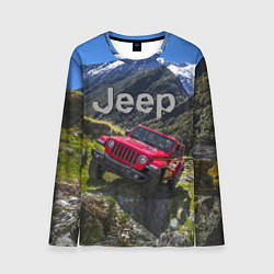 Лонгслив мужской Chrysler Jeep Wrangler Rubicon - горы, цвет: 3D-принт