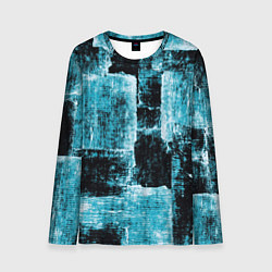 Мужской лонгслив Голубой абстракт