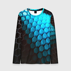 Мужской лонгслив Abstraction neon blue