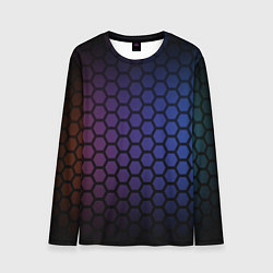 Лонгслив мужской Abstract hexagon fon, цвет: 3D-принт