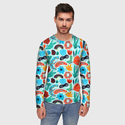 Лонгслив мужской Colorful patterns, цвет: 3D-принт — фото 2