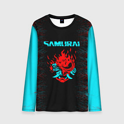 Лонгслив мужской Сyberpunk 2077 samurai neon, цвет: 3D-принт