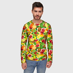 Лонгслив мужской Fruit abundance, цвет: 3D-принт — фото 2