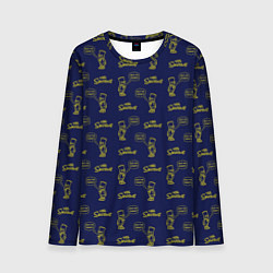 Лонгслив мужской Bart pattern Eat my shorts, цвет: 3D-принт