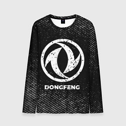 Лонгслив мужской Dongfeng с потертостями на темном фоне, цвет: 3D-принт