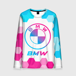 Лонгслив мужской BMW neon gradient style, цвет: 3D-принт