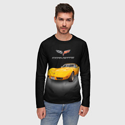Лонгслив мужской Американский спорткар Chevrolet Corvette Stingray, цвет: 3D-принт — фото 2