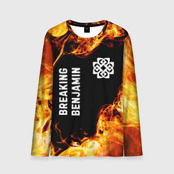 Лонгслив мужской Breaking Benjamin и пылающий огонь, цвет: 3D-принт