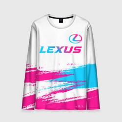 Мужской лонгслив Lexus neon gradient style: символ сверху