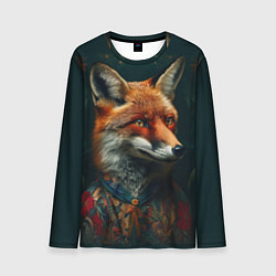 Мужской лонгслив Лисица в цветном костюме