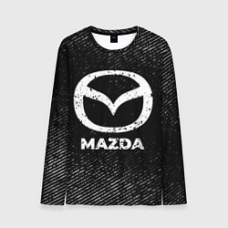 Лонгслив мужской Mazda с потертостями на темном фоне, цвет: 3D-принт