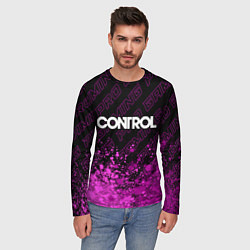 Лонгслив мужской Control pro gaming: символ сверху, цвет: 3D-принт — фото 2