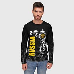 Лонгслив мужской Russia national team: национальная сборная, цвет: 3D-принт — фото 2