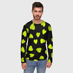 Лонгслив мужской Листья - Монстера, цвет: 3D-принт — фото 2
