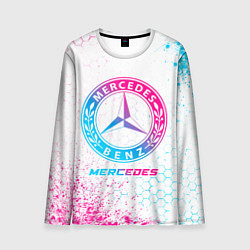 Лонгслив мужской Mercedes neon gradient style, цвет: 3D-принт
