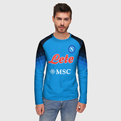 Лонгслив мужской Виктор Осимхен Наполи форма 2223 домашняя, цвет: 3D-принт — фото 2