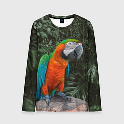 Лонгслив мужской Попугай Макао, цвет: 3D-принт