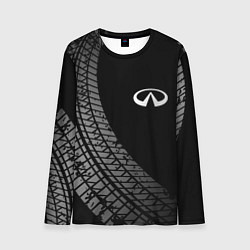 Лонгслив мужской Infiniti tire tracks, цвет: 3D-принт