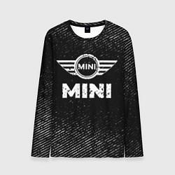Мужской лонгслив Mini с потертостями на темном фоне