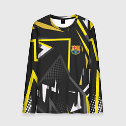 Лонгслив мужской ФК Барселона эмблема, цвет: 3D-принт
