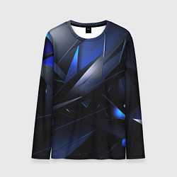 Лонгслив мужской Blue black background, цвет: 3D-принт