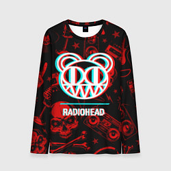 Лонгслив мужской Radiohead rock glitch, цвет: 3D-принт