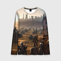 Лонгслив мужской Киберпанк: война будущего, цвет: 3D-принт