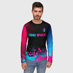 Лонгслив мужской Dead Space - neon gradient: символ сверху, цвет: 3D-принт — фото 2